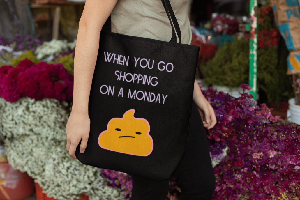 Customized Monday shopping canvas bag